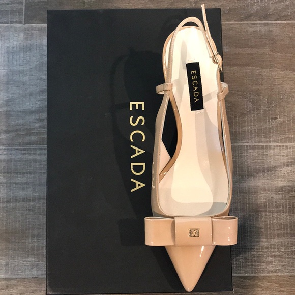 Escada Rose Quartz Patent Slingback Pump - Picture 1 of 4